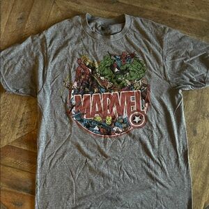 Marvel Heroes Gray Short Sleeve Tee